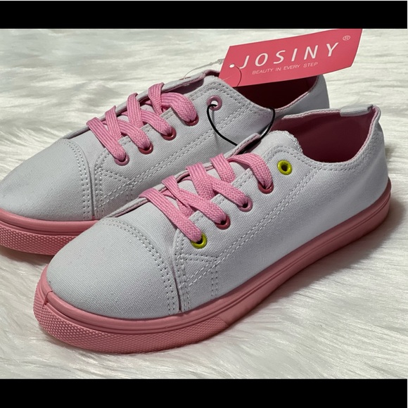 JOSINY Kids Shoes - Casual Toddler Canvas Sneakers Slip On Lazy Tennis Loafers - Picture 5 of 10